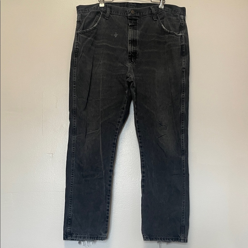 Men's Rustler Black Jeans 40X30